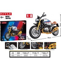Motociklo konstruktorius baltas, 790 dalių rinkinys