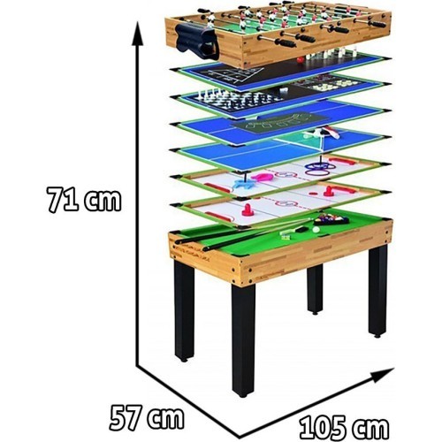 Gaming table 12 in 1 105x57xx71cm