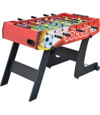 Stalo futbolas 121x61x81 sulankstomas, raudonas