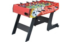 Stalo futbolas 121x61x81 sulankstomas, raudonas