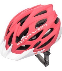 Dviratininko šalmas Meteor Marven - Coral || White
