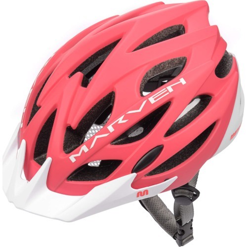 Meteor cycling helmet marven - Coral || White