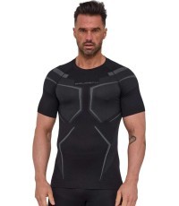 Мужская футболка с коротким рукавом Brubeck Dry SS1466M - Черный/графитовый