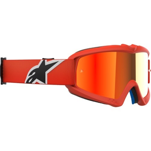Детские мотокроссовые очки Alpinestars Vision Mirror Youth - Corp oranžová, zrcadlové červené plexi