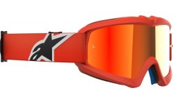 Детские мотокроссовые очки Alpinestars Vision Mirror Youth - Corp oranžová, zrcadlové červené plexi
