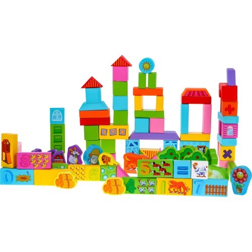 Wood Brick Set 100pcs