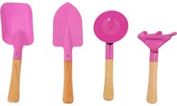 Little Gardener's Set with Wheelbarrow Pink
