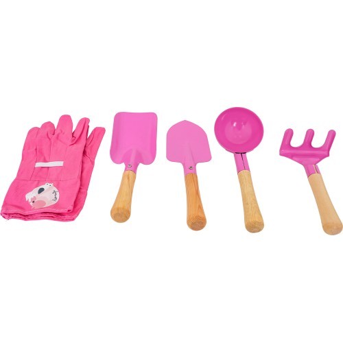Little Gardener's Set with Wheelbarrow Pink