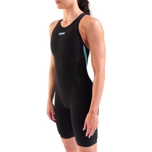 Moteriškas plaukimo kostiumas Powerskin Air3 Cb, juodas–žalsvai mėlynas, 30 - 100