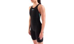 Moteriškas plaukimo kostiumas Powerskin Air3 Cb, juodas–žalsvai mėlynas, 30 - 100