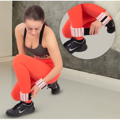 Регулируемые утяжелители для запястий и лодыжек inSPORTline Brace - Mocha mousse