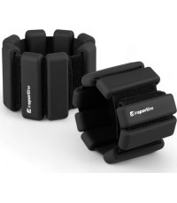 Riešų ir kulkšnių svarsčiai inSPORTline Brace 2 x 1 kg - Juoda