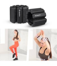 Ankle & Wrist Weights inSPORTline Brace 2 x 1 kg - Mocha mousse