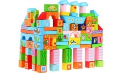 Zestaw Klocków z Drewna Ocean 100pcs