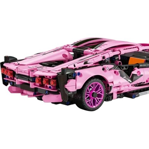 Конструктор спортивный автомобиль, розовый, 1280 деталей