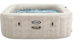 Pripučiamas kvadratinis SPA baseinas hidromasažas 6 asm. 196x71 cm premium priedai INTEX 28472