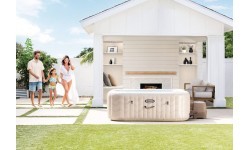 Nadmuchiwane jacuzzi kwadratowe hydromasaż 6 os. 196x71 cm akcesoria premium INTEX 28472