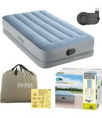 Materac dmuchany jednoosobowy 191x99x36 cm z wbudowaną pompką elektryczną USB łóżko INTEX 64157