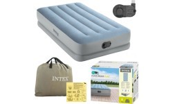 Materac dmuchany jednoosobowy 191x99x36 cm z wbudowaną pompką elektryczną USB łóżko INTEX 64157