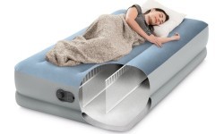 Materac dmuchany jednoosobowy 191x99x36 cm z wbudowaną pompką elektryczną USB łóżko INTEX 64157