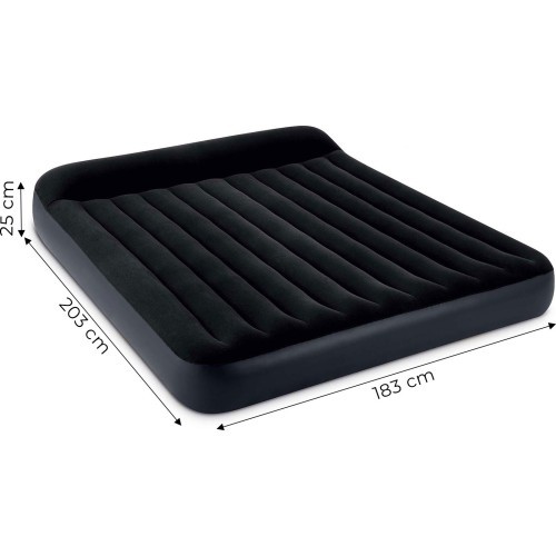 Dvivietis pripučiamas čiužinys su galvūgaliu 203x183x25 cm INTEX 64144