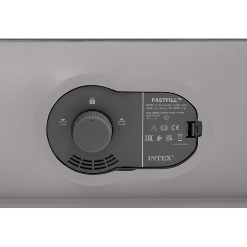 Односпальный надувной матрас INTEX 64112 191x99x30 см со встроенным электронасосом