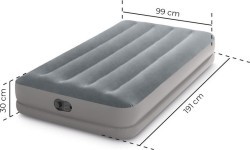 INTEX 64112 vienvietis pripučiamas čiužinys su elektriniu siurbliu 191x99x30 cm