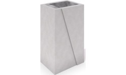 White Concrete Trash Bin Inter-Play Deco 01