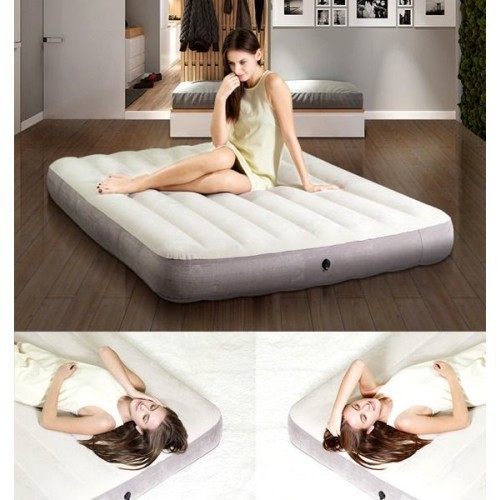Aksominis pripučiamas čiužinys 203x152 cm Intex 64103