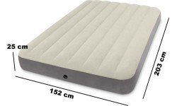 Aksominis pripučiamas čiužinys 203x152 cm Intex 64103