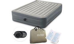 Large inflatable mattress 203x152 cm with built-in pump INTEX 64126