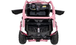 Elektrinis vaikiškas motociklas Maverick Turbo RR STRONG, rožinis