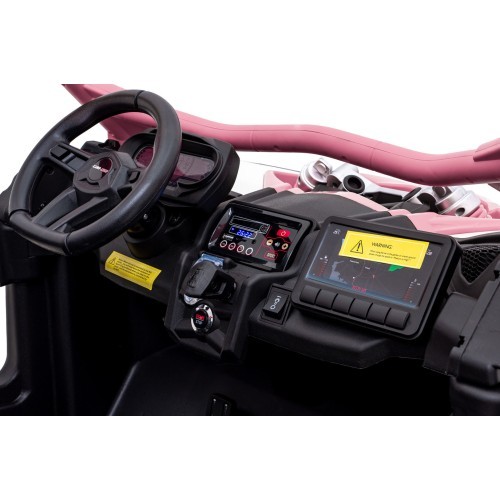 Elektrinis vaikiškas motociklas Maverick Turbo RR STRONG, rožinis