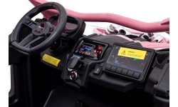 Elektrinis vaikiškas motociklas Maverick Turbo RR STRONG, rožinis