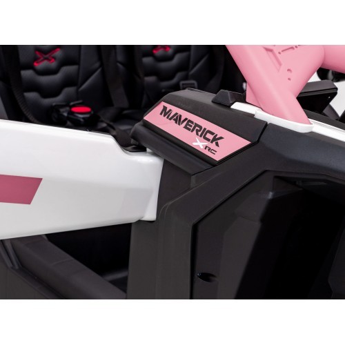 Elektrinis vaikiškas motociklas Maverick Turbo RR STRONG, rožinis