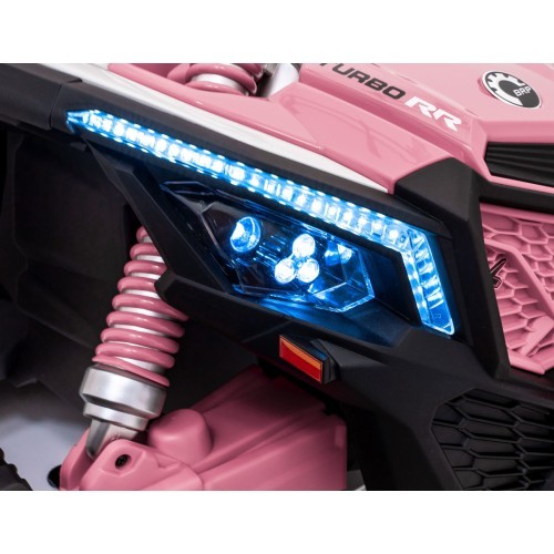 Elektrinis vaikiškas motociklas Maverick Turbo RR STRONG, rožinis