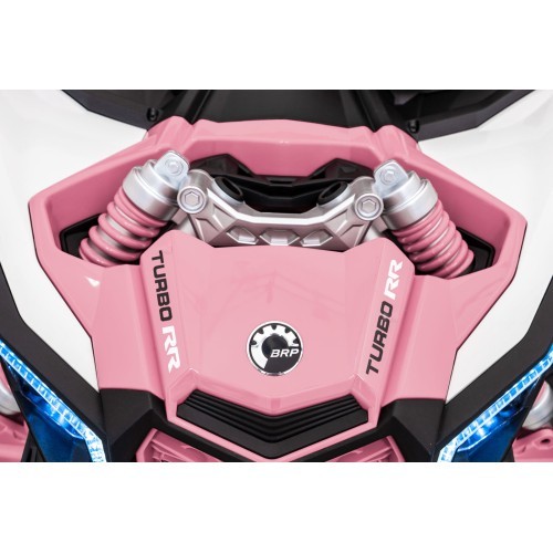 Elektrinis vaikiškas motociklas Maverick Turbo RR STRONG, rožinis