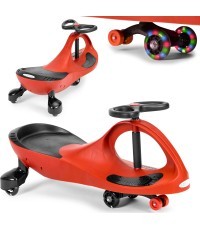 Vaikiškas gravitacinis automobilis su LED ratais, raudonas ECOTOYS