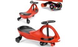 Vaikiškas gravitacinis automobilis su LED ratais, raudonas ECOTOYS