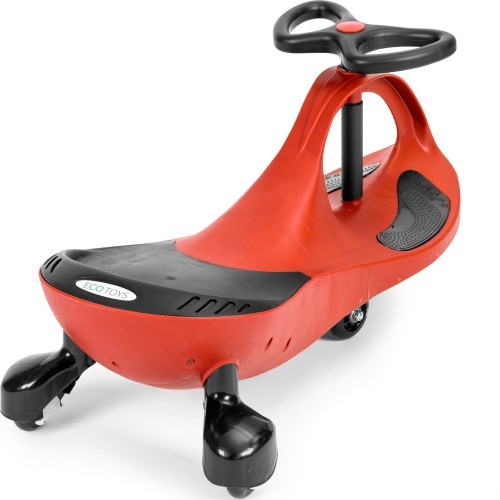 Vaikiškas gravitacinis automobilis su LED ratais, raudonas ECOTOYS