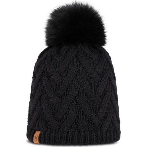 Knitted & Fleece Band Beanie Caryn Black - 999