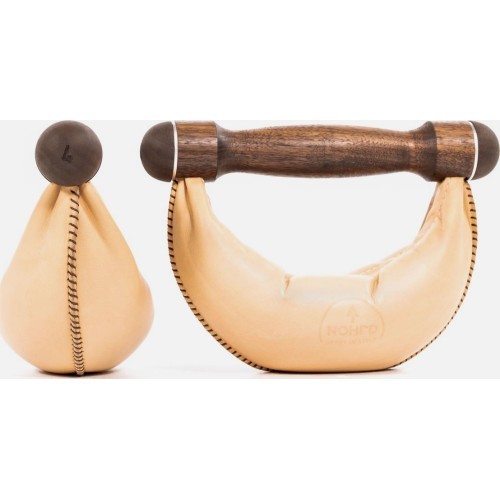 SwingBells riešutmedžio hanteliai, natūralios spalvos, rinkinys - 8 kg