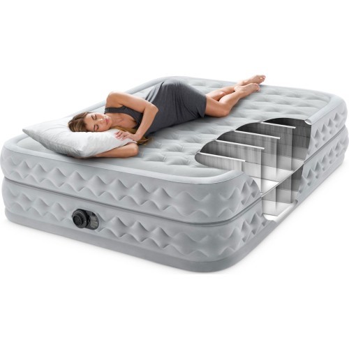 Didelis dvivietis pripučiamas čiužinys 203x152x51 cm su integruota elektrine pompa INTEX 64490