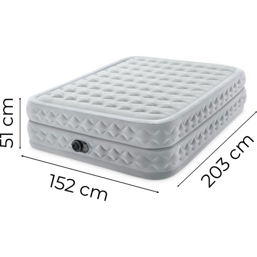Didelis dvivietis pripučiamas čiužinys 203x152x51 cm su integruota elektrine pompa INTEX 64490