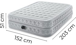 Didelis dvivietis pripučiamas čiužinys 203x152x51 cm su integruota elektrine pompa INTEX 64490