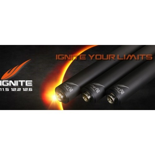 Cue Shaft, Pool, Ignite Carbon, 12,6mm, Wavy2 Joint, 30 inch