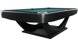 Бильярдный стол Dynamic Axion, 9 футов, матовый чёрный, Simonis 760 сине-зелёный
