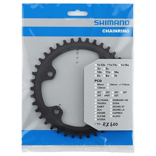 Priekinė žvaigždė Shimano GRX FC-RX600-1 // 40T, B.C.D.: 110 mm