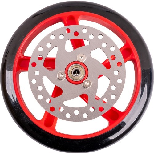 Replacement Wheel w/ Brake Rotor for inSPORTline Discola Scooter 200 x 30 mm - Red
