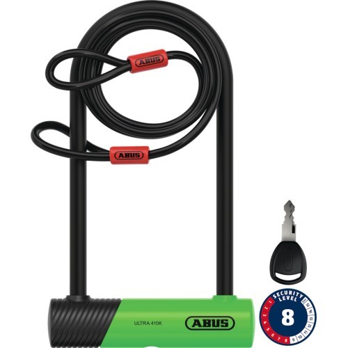 Abus Ultra 410K/170HB230 Green SH Lock + Cobra 10/120